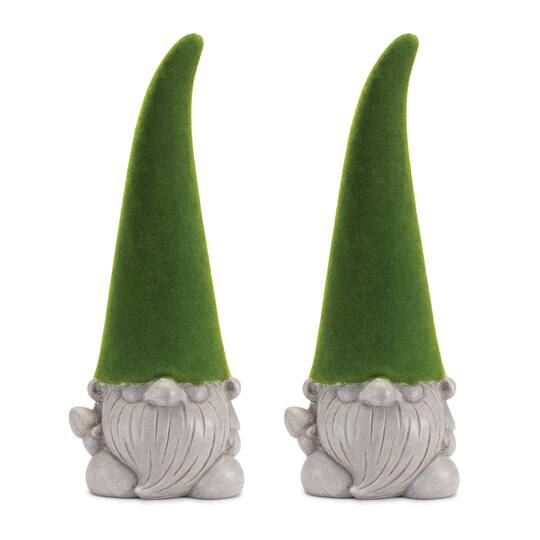 16.5" Mossy Terra Cotta Gnome Statues, 2ct.